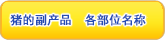 猪的副产品  各部位名称